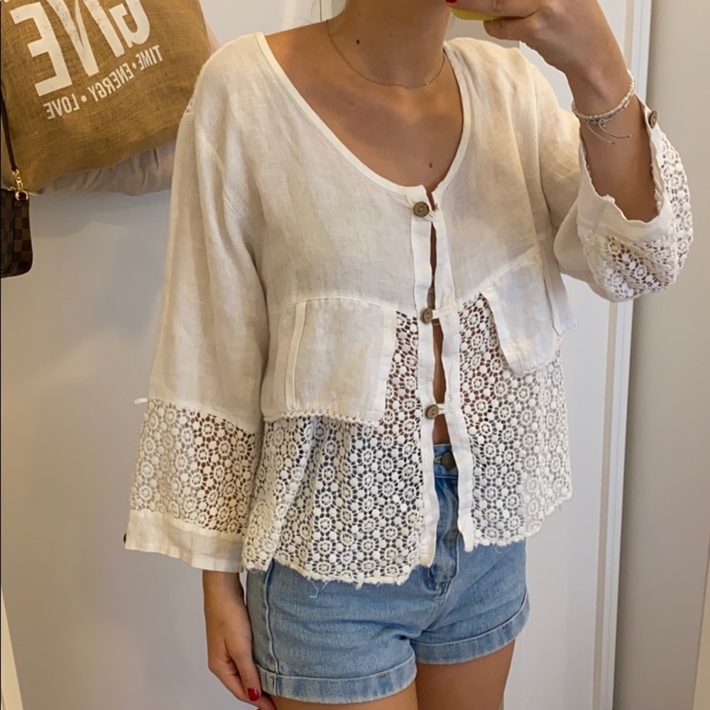 White Lacey Coverup/Top